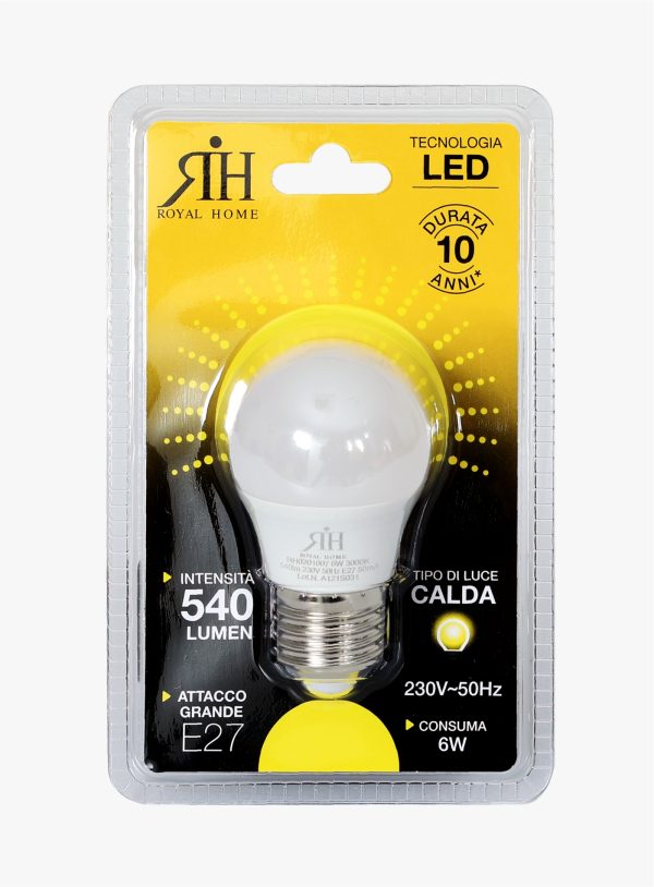 Lampadina led 40 watt a sfera calda F