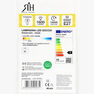 Lampadina led 110 watt a goccia calda F