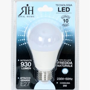 Lampadina led 60 watt a goccia fredda F