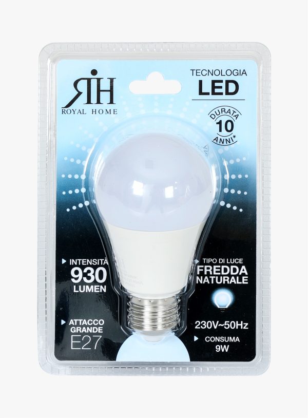 Lampadina led 60 watt a goccia fredda F