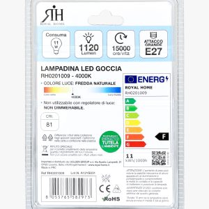 Lampadina led 79 watt a goccia fredda F